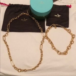 Kate Spade gold link necklaces